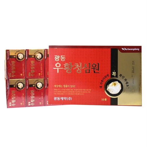 Императорская Корова Безоар Кванг Донг Корея Красная коробка из 10 таблеток